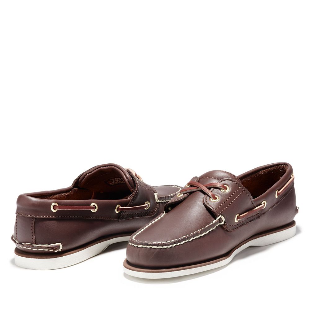 Timberland Mens Boat Shoes 2-Eye - Dark Brown - India SG8365970